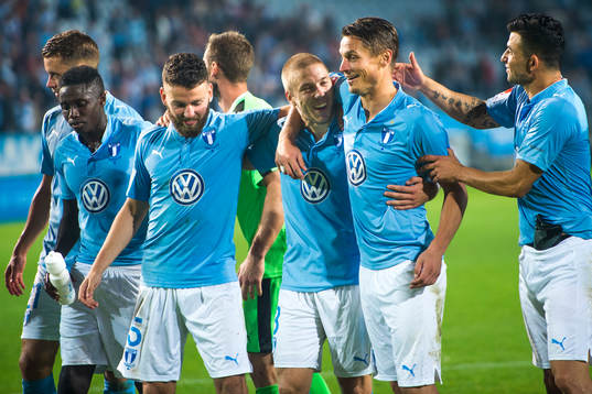 Malmö FFs Erdal Rakip, Anton Tinnerholm och Markus
