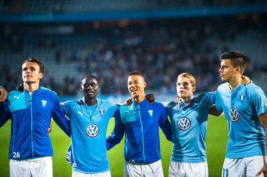 Malmö FFs Andreas Vindheim, Enock Kofi Adu, Tobias Sana,