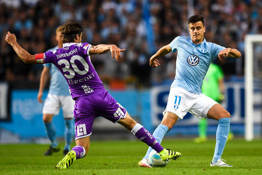 IFK Göteborgs Mattias Bjärsmyr och Malmö FFs Alexander