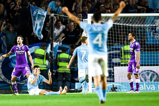 Malmö FFs Alexander Jeremejeff jublar