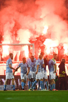 Malmö FFs spelare jublar