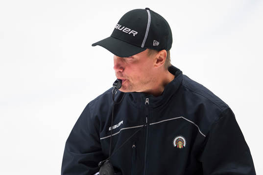 under en träning med Frölunda