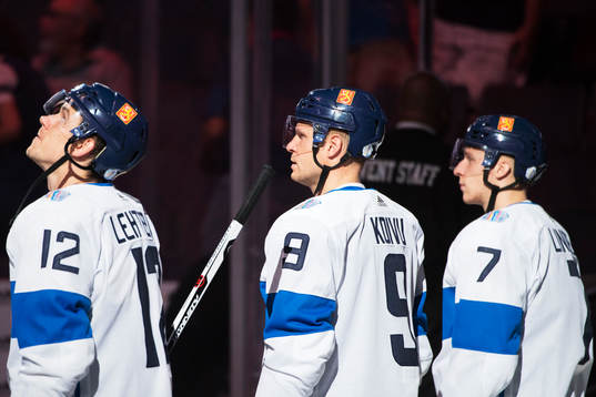 Finlands Jori Lehterä, Mikko Koivu och Esa Lindell