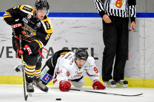 Panterns Carl-Johan Lerby och Vita Hästens Rickard Palmberg