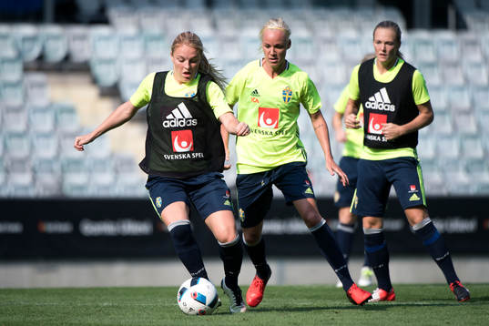 Sveriges Mimmi Larsson, Caroline Seger och Magdalena