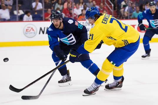 Europas Frans Nielsen och Sveriges Loui Eriksson