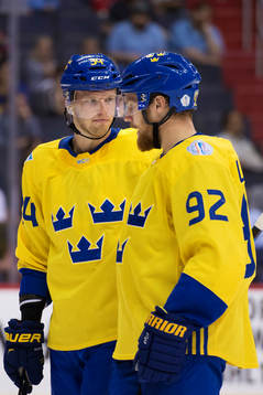 Sveriges Carl Söderberg och Gabriel Landeskog