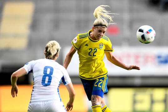 Slovakiens Dana Feckova och Sveriges Olivia Schough