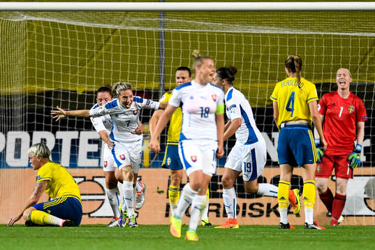 Slovakiens Patricia Fischerova jublar