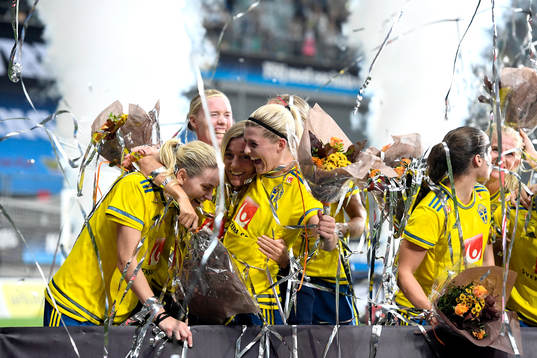 Sveriges Lisa Dahlkvist, Linda Sembrant och Olivia Schough