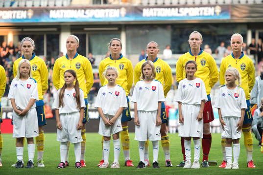 Sveriges Lisa Dahlkvist, Nilla Fische, Emma Berglund, Jonna