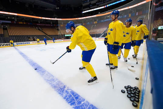 Daniel Sedin, Henrik Sedin, Carl Hagelin och Loui Eriksson