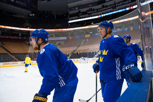 Gabriel Landeskog och Hampus Lindholm