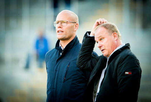 Sundsvalls tränare Joel Cedergren och tränare Roger