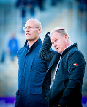 Sundsvalls tränare Joel Cedergren och tränare Roger