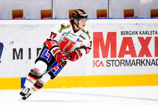 Örebros Daniel Viksten före ishockeymatchen i SHL mellan