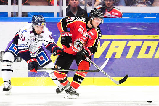 Linköpings Eddie Larsson och Luleås Andreas Falk