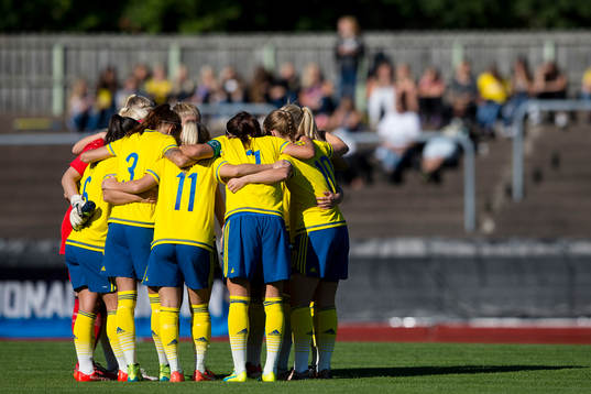 Sverige samlade innan U20 landskampen i fotboll mellan