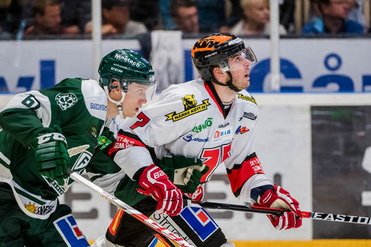 Färjestads Johan Ryno och Örebros Alexander Hellström