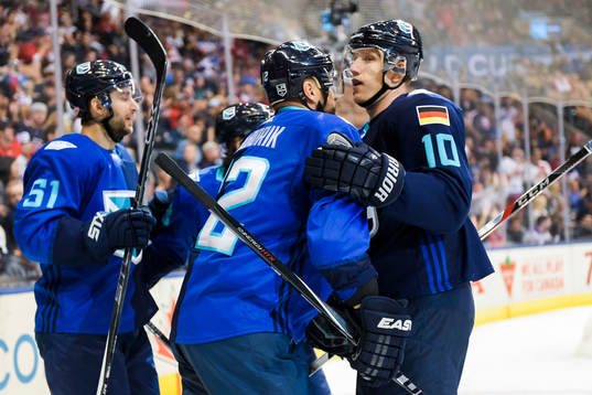 Europas Marian Gaborik, Frans Nielsen och Christian Ehrhoff