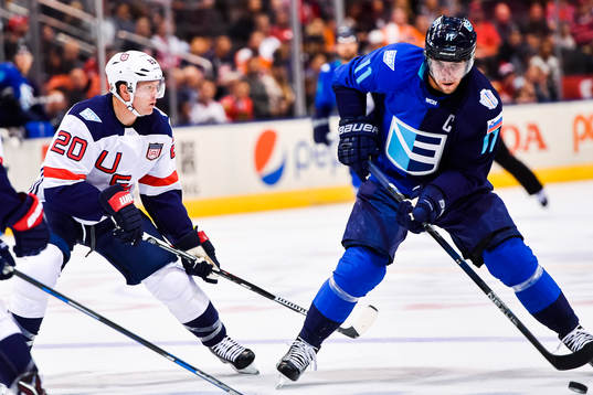 s Ryan Suter och Europas Anze Kopitar
