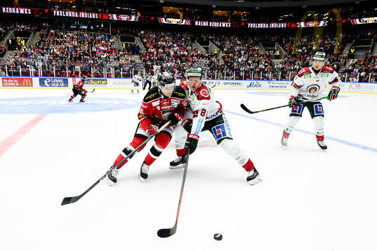 Malmö Redhawks Kim Rosdahl och Frölundas John Nyberg