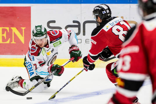 Frölundas Sebastian Stålberg och Malmö Redhawks Ilari