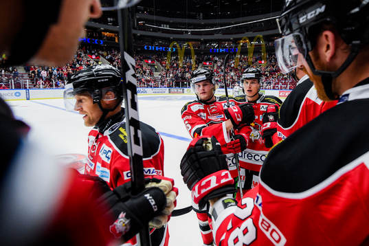 Malmö Redhawks Kim Rosdahl och  Fredrik Händemark