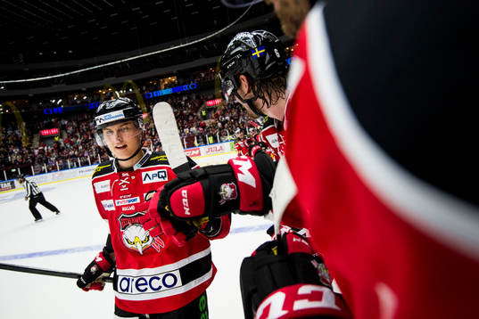 Malmö Redhawks Fredrik Händemark jublar