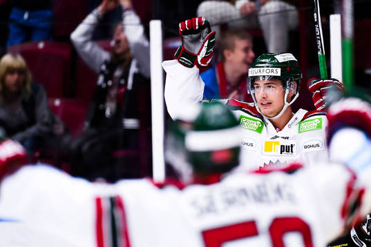 Frölundas Johan Sundström jublar