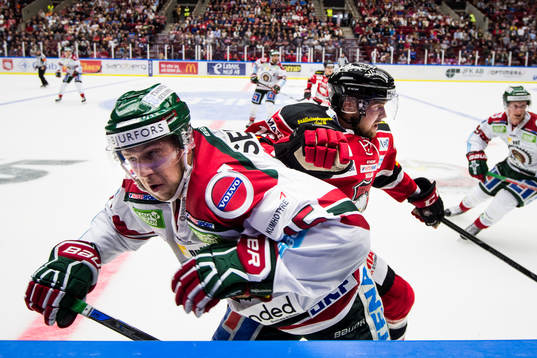 Frölundas Matt Donovan och Malmö Redhawks Magnus