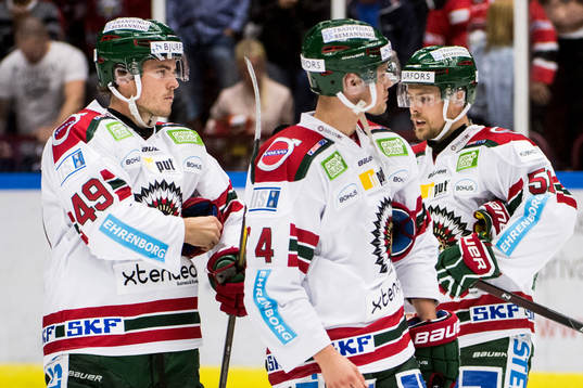 Frölundas Oscar Engsund, Jacob Larsson och Mats Rosseli