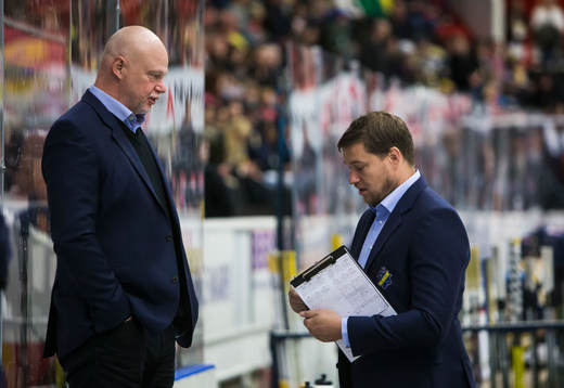 s tränare Roger Melin och assisterande tränare Patrik