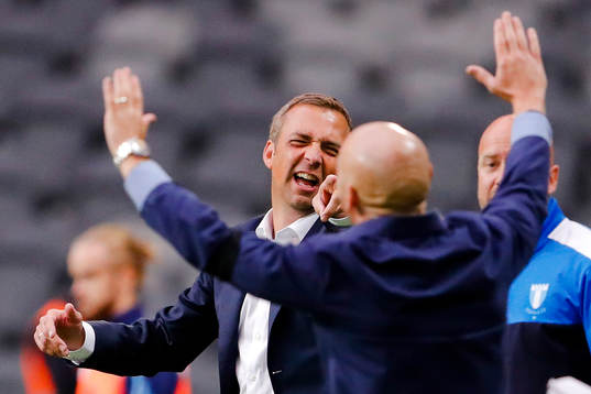 Malmö FFs tränare Allan Kuhn och Djurgårdens tränare
