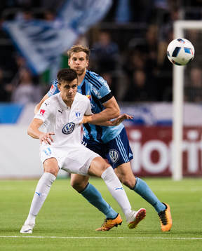 Malmö FFs Alexander Jeremejeff och Djurgårdens Niklas
