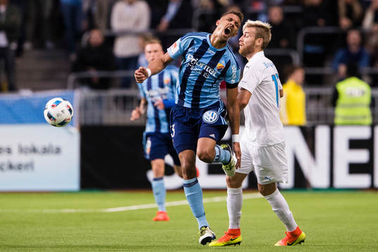Djurgårdens Mathias Ranegie grinar illa