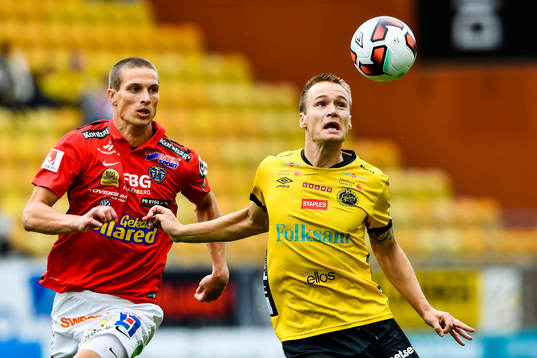 Falkenbergs Thomas Juel-Nielsen och Elfsborgs Viktor Prodell