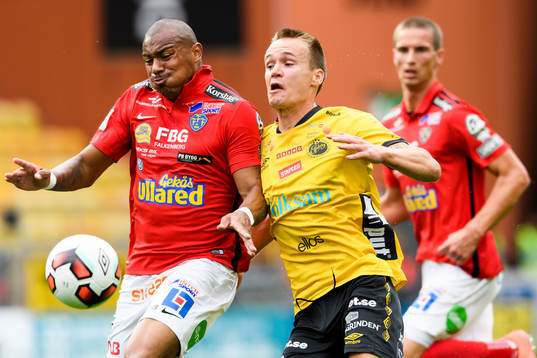 Elfsborgs Viktor Prodell och Falkenbergs Felipe Carvalho