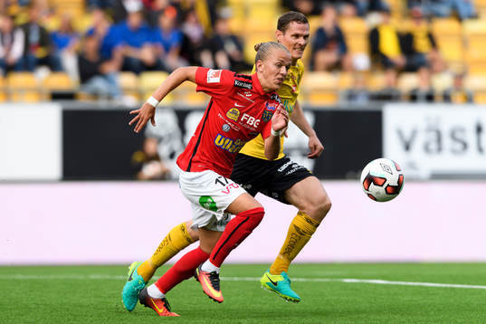 Falkenbergs Jesper Karlsson och Elfsborgs Jon Jönsson