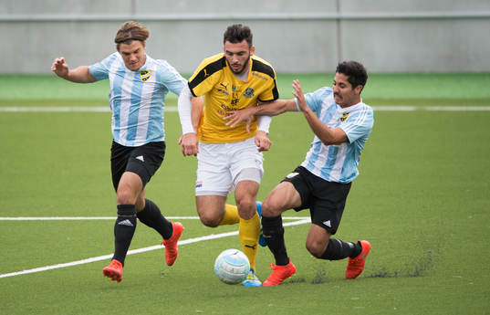 IFK Hässleholms Pontus Björnsson och Diego Delgado i