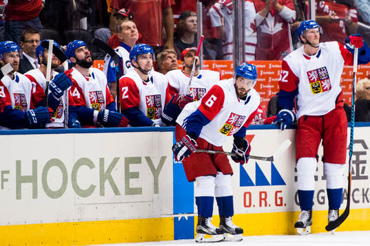 Tjeckiens Michal Kempny och Andrej Sustr deppar