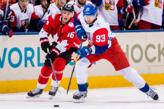 Kanadas Jonathan Toews och Tjeckiens Jakub Voracek