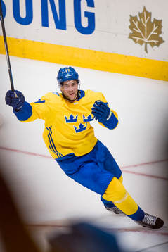 Sveriges Victor Hedman jublar