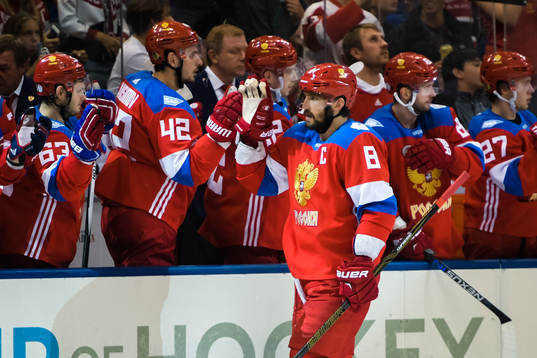 Rysslands Alex Ovechkin jublar