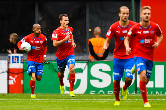 Helsingborgs Anton Wede jublar