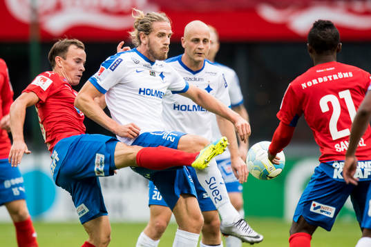 Helsingborgs Anton Wede och Norrköpings Andreas Hadenius