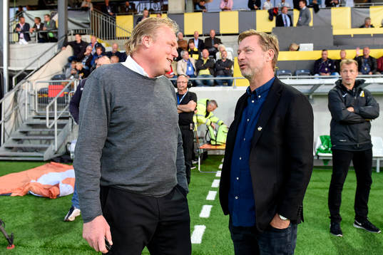 IFK Göteborgs tränare Jörgen Lennartsson och Häckens