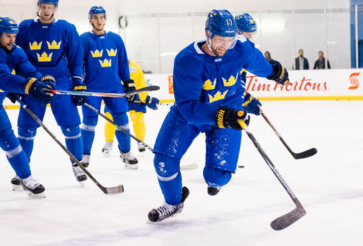 Sveriges Erik Karlsson och Patrik Berglund