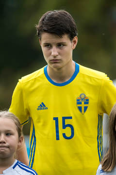 Sveriges s15+i fotbollsmatchen mellan Sverige och Norge P15