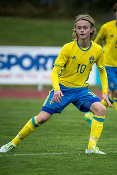 Sveriges Marcus Kanto i fotbollsmatchen mellan Sverige och